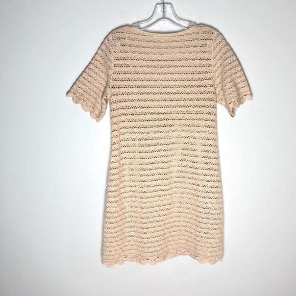 Sezane Cassey Crochet Dress  Solidarity Creation Cream Sz M - Picture 6 of 8
